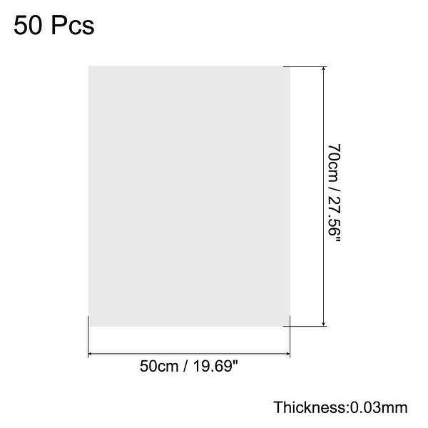 Cellophane Wrap Wrapping Paper for Flowers 28" x 20" 3.5 Mil Thick, Clear 50pcs Bed Bath